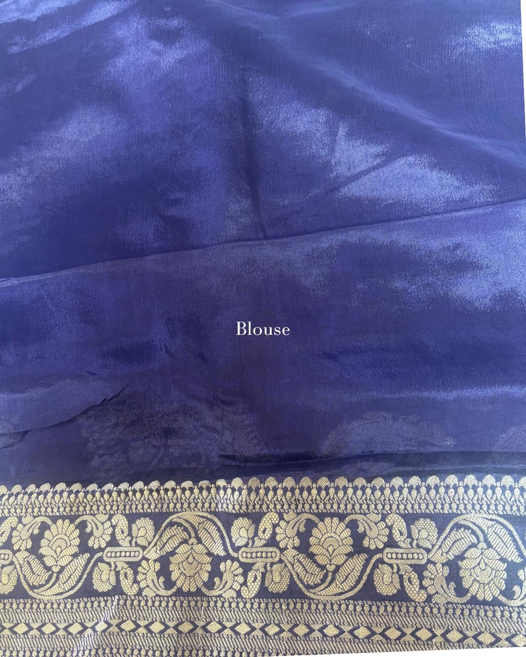 Semi Banaras Silk Saree with Silver Zari Border