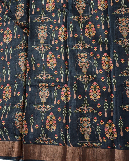 Pure Desi Tussar Silk Saree