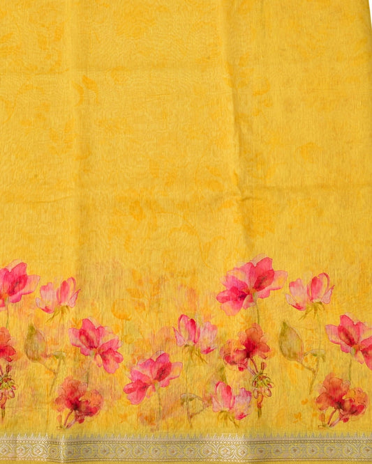 Pure Linen Silk Saree