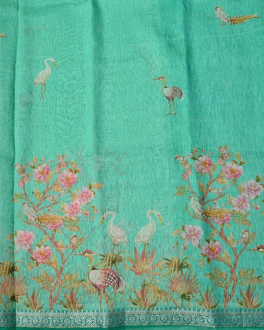 Pure Linen Silk Saree