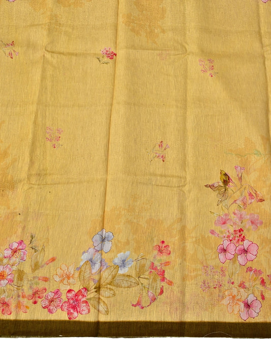 Pure Linen Silk Saree