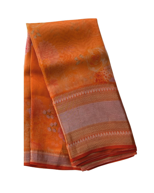 Pure Organza Silk with Zari Border