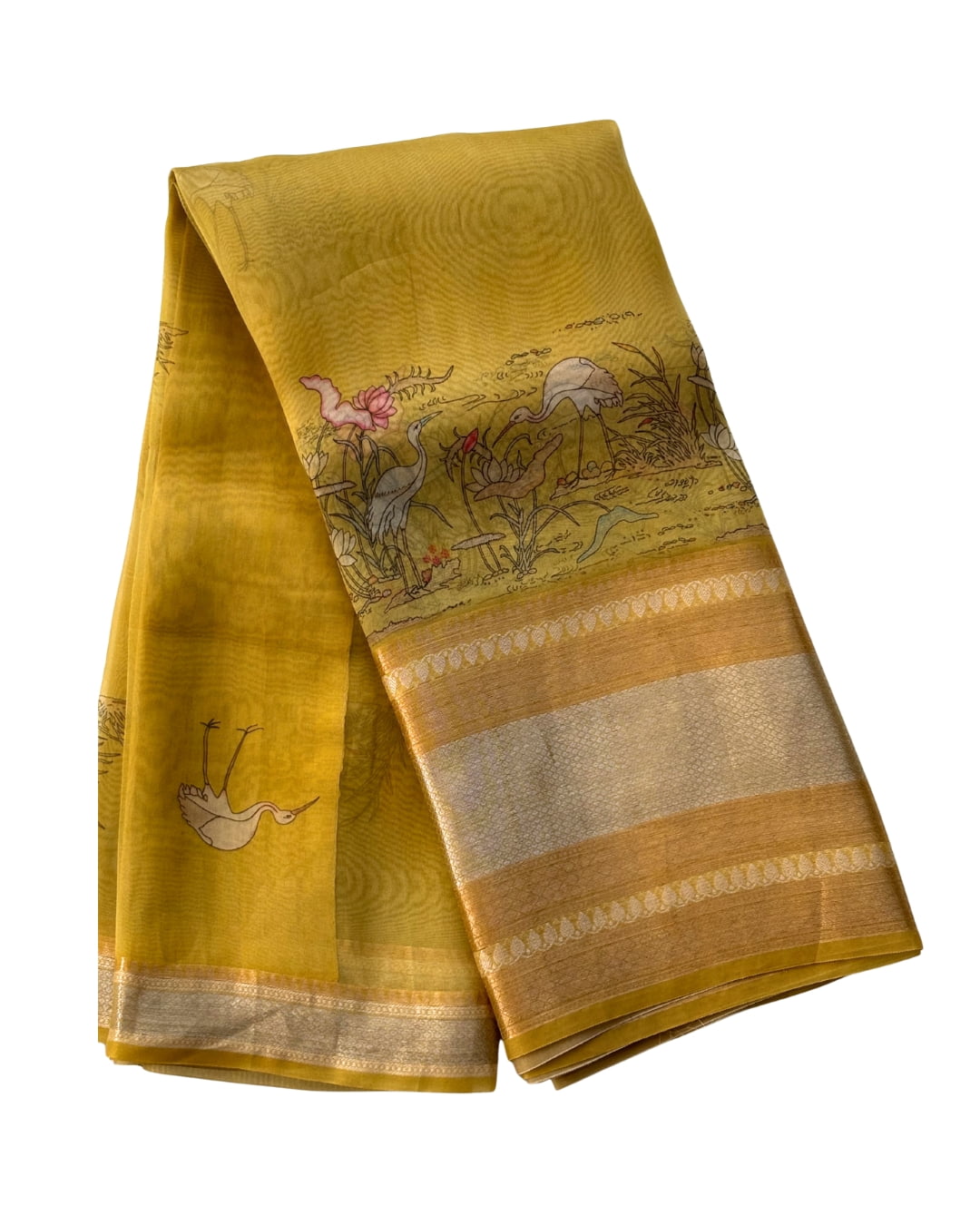 Pure Organza with Zari Border