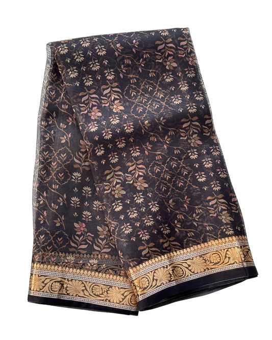 Pure Organza Silk with Zari Border