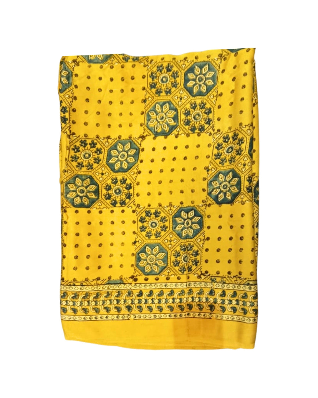 Ajrakh on Pure Modal Silk Saree