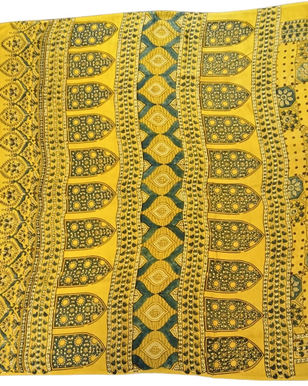 Ajrakh on Pure Modal Silk Saree