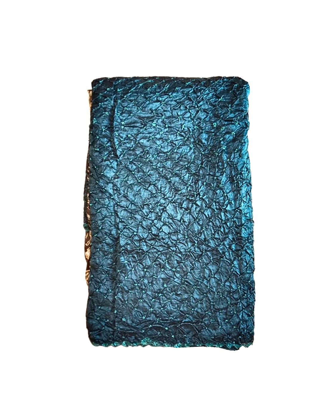 Pure Bandhani Silk Saree with Ajrakh Pallu & Blouse
