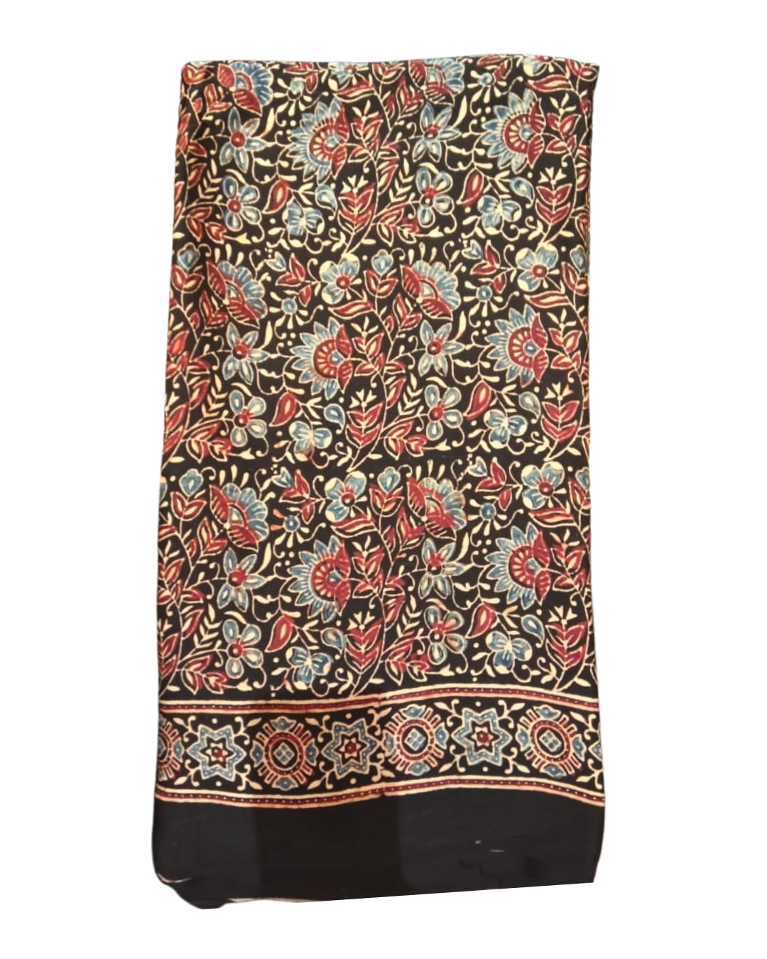 Ajrakh on Pure Modal Silk Saree 
