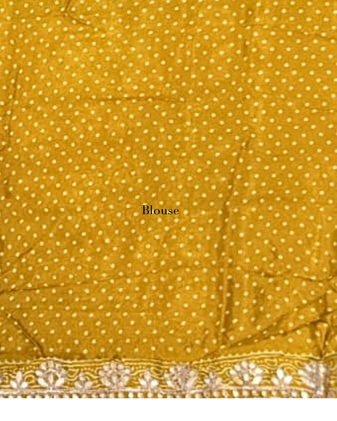 Gajji Silk Saree with Gotta Patti Work in Mustard Yellow