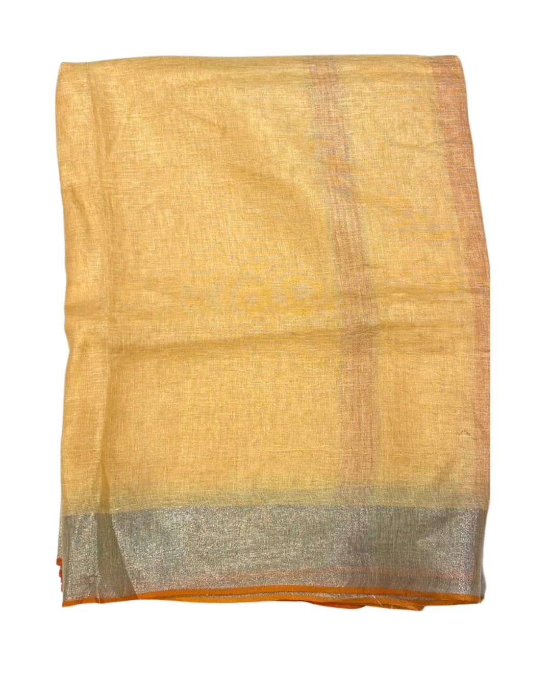 Linen Saree with Silver Border