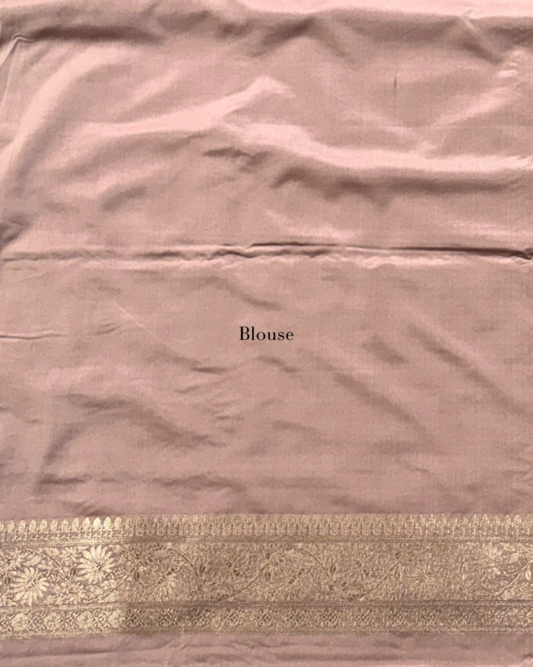 Blush Pink Semi Banarasi Saree with Rich Zari Border