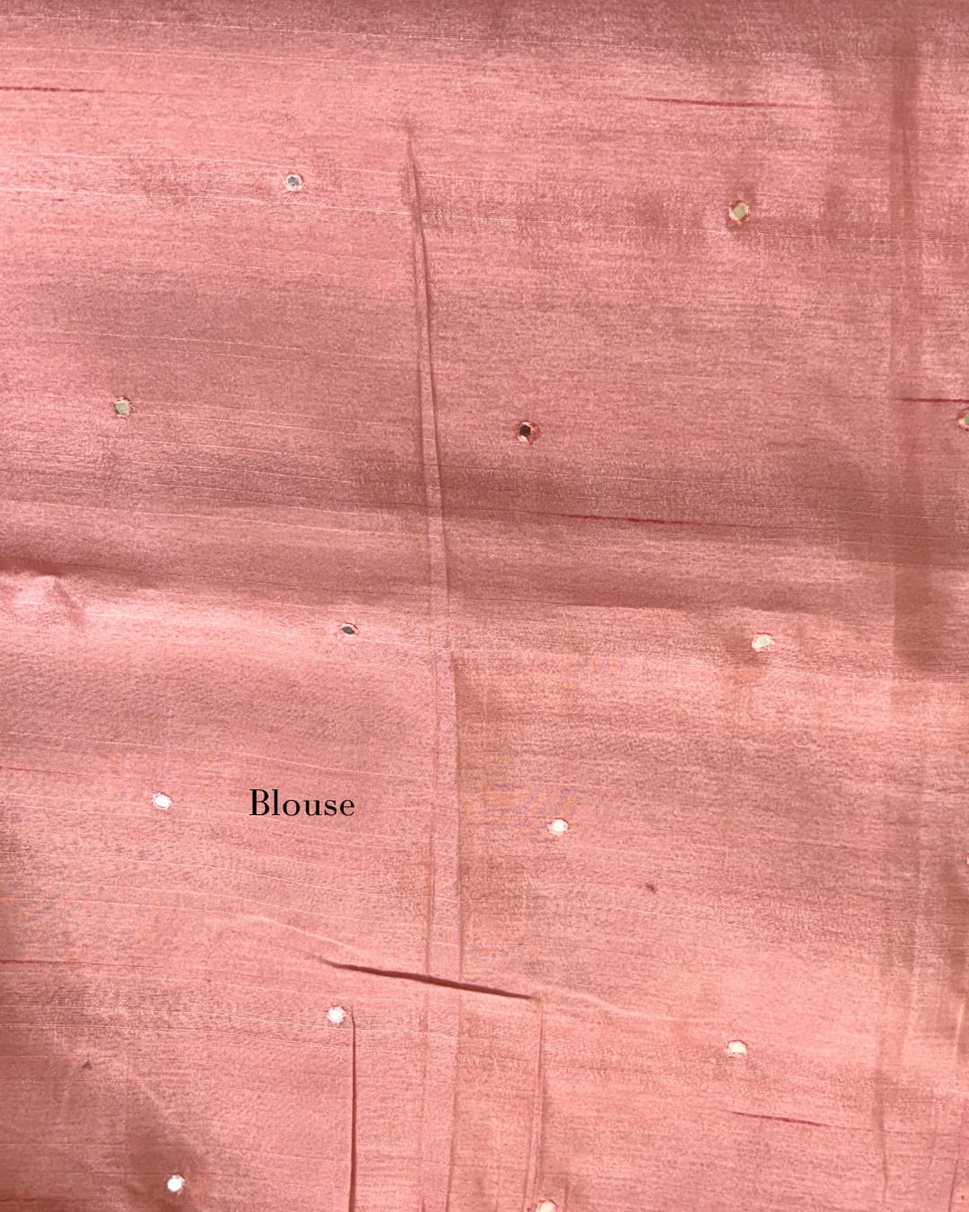 Blush Pink Tussar Saree with  Appliqué Work