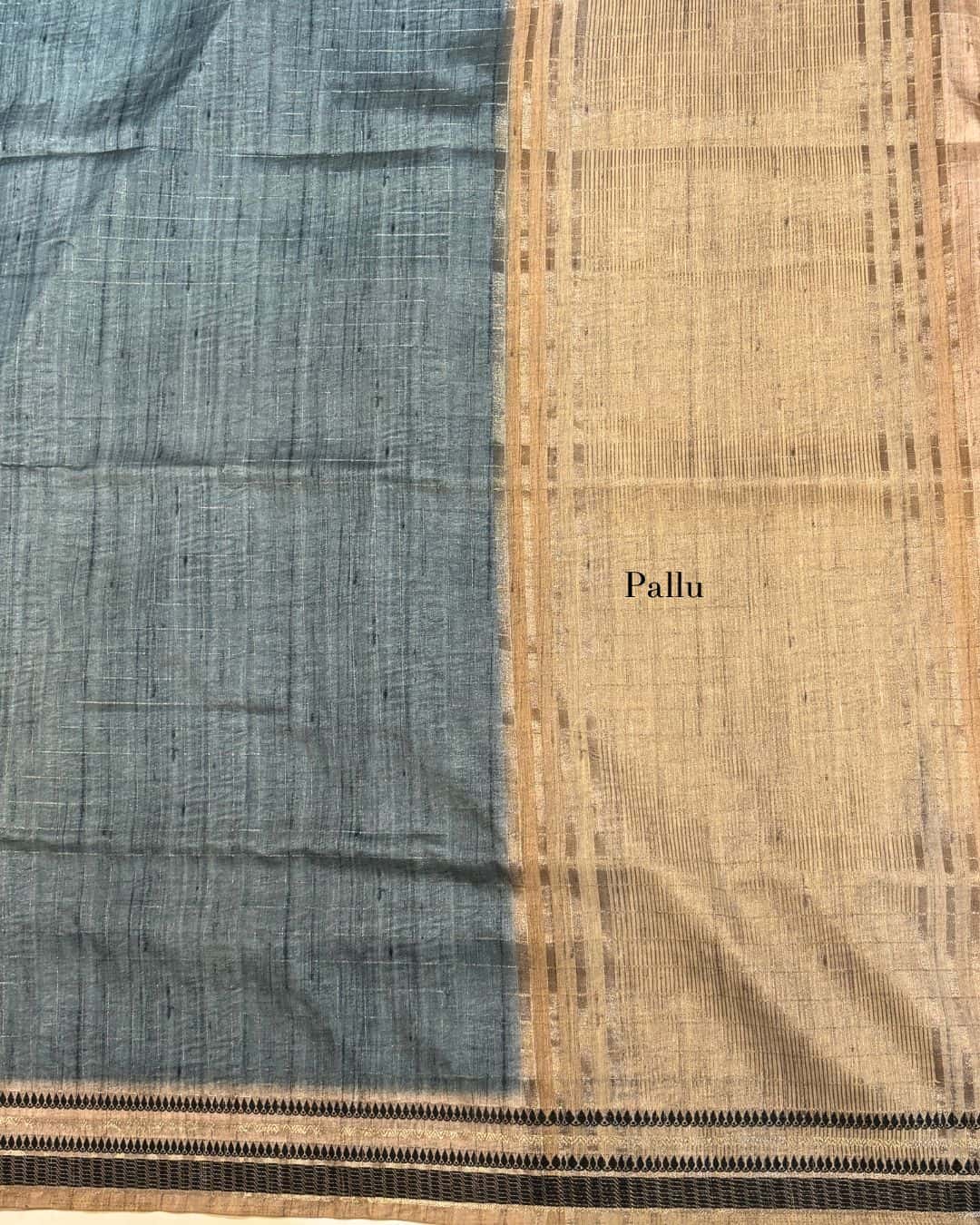 Semi Raw Saree with Sambalpur Border 