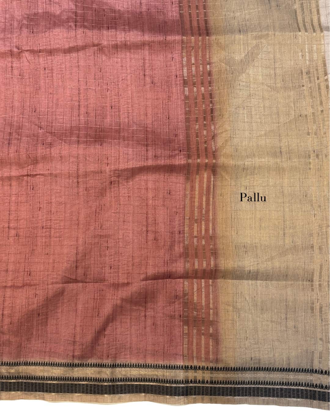 Semi Raw Saree with Sambalpur Border 