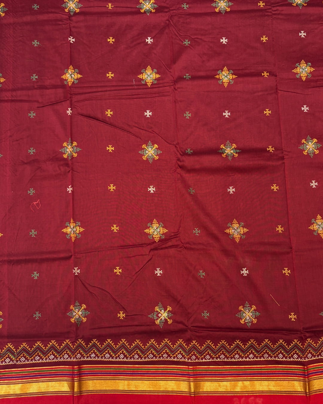 Ilkal Silk Saree with Kasuthi Hand Embroidery
