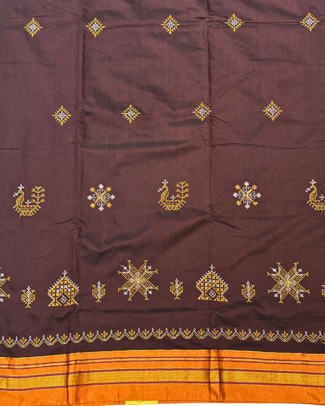 Ilkal Silk Saree with Kasuthi Hand Embroidery