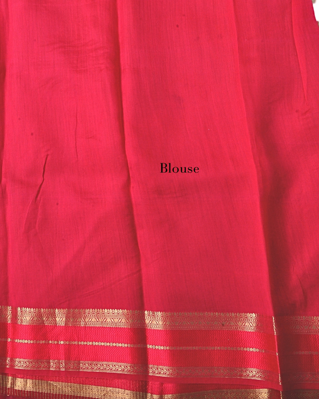 Pure Organza with Red Zari Border