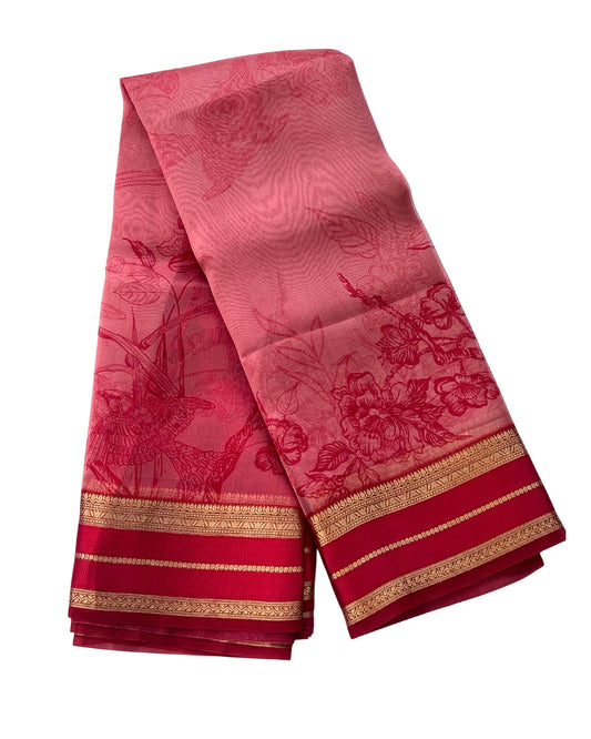 Pure Organza Silk with Zari Border