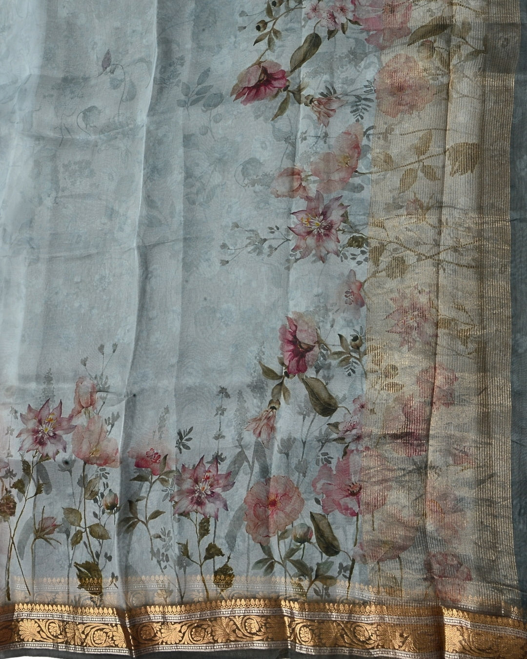 Pure Organza Silk with Zari Border