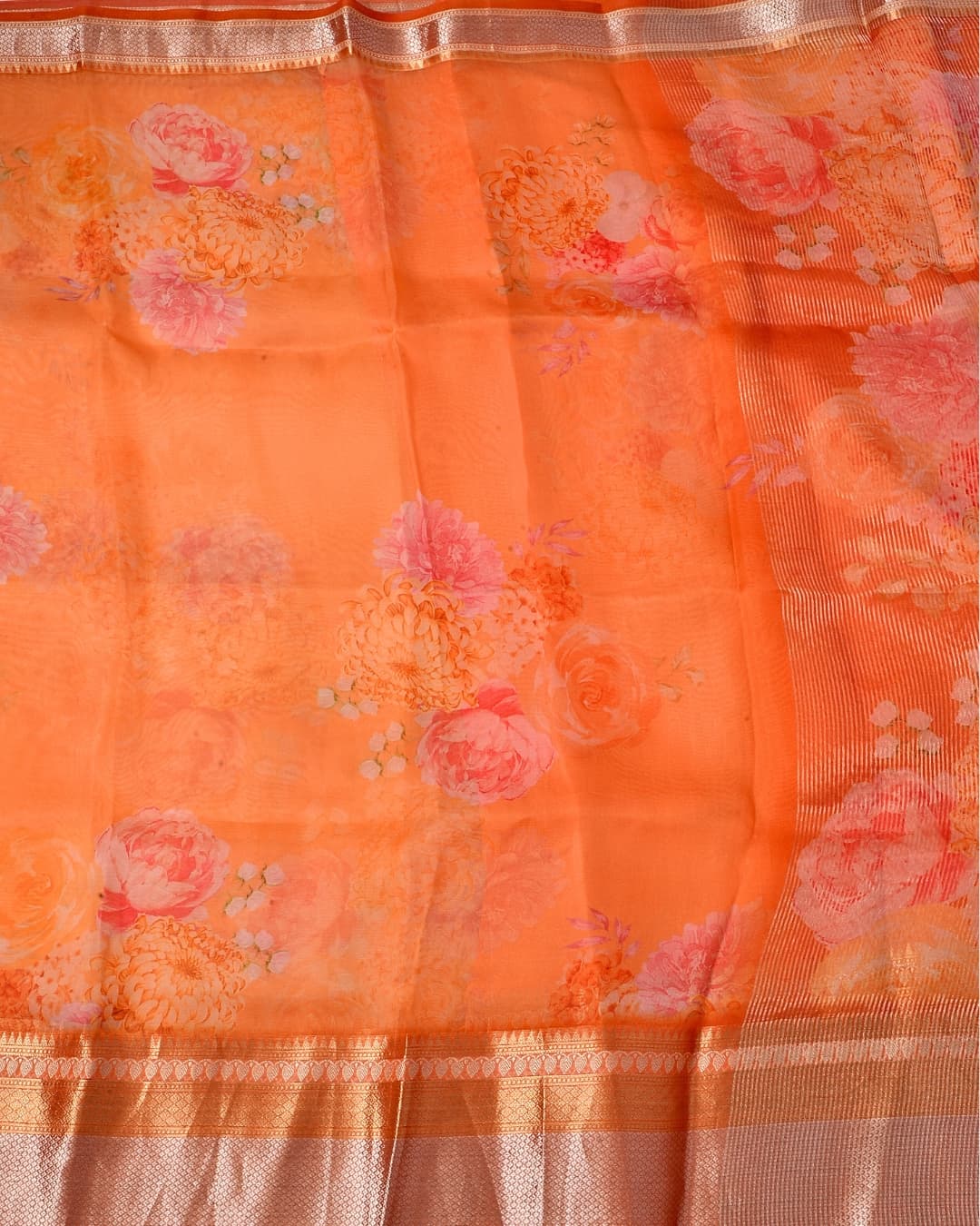 Pure Organza Silk with Zari Border