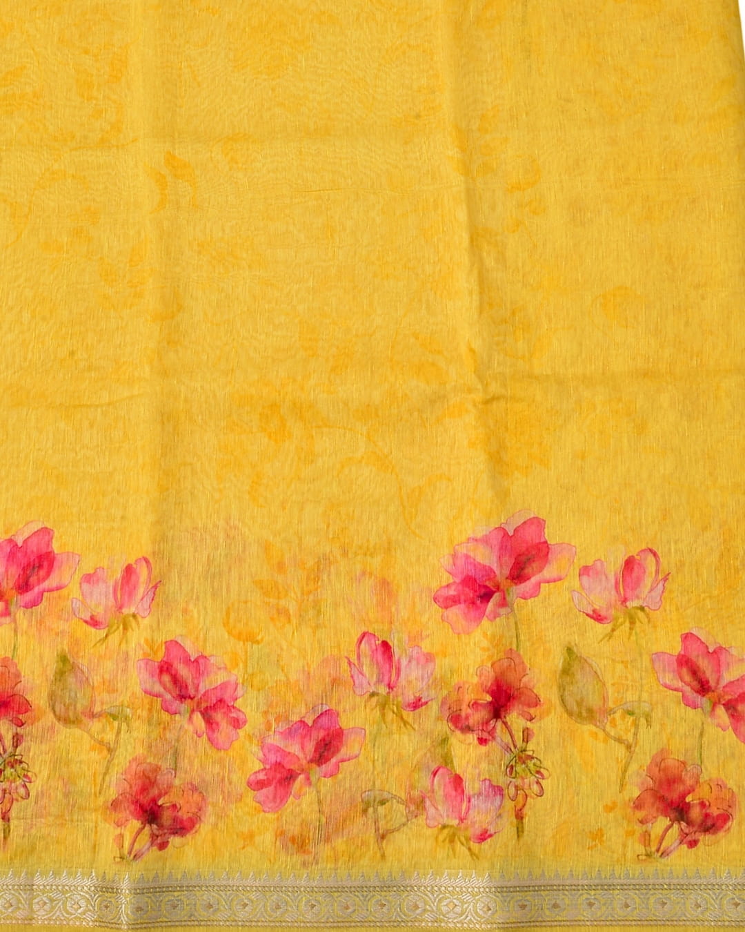 Pure Linen Silk Saree