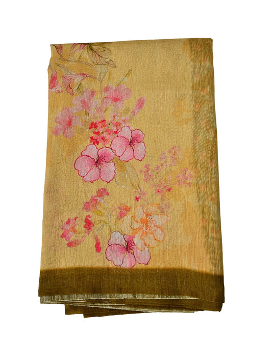 Pure Linen Silk Saree
