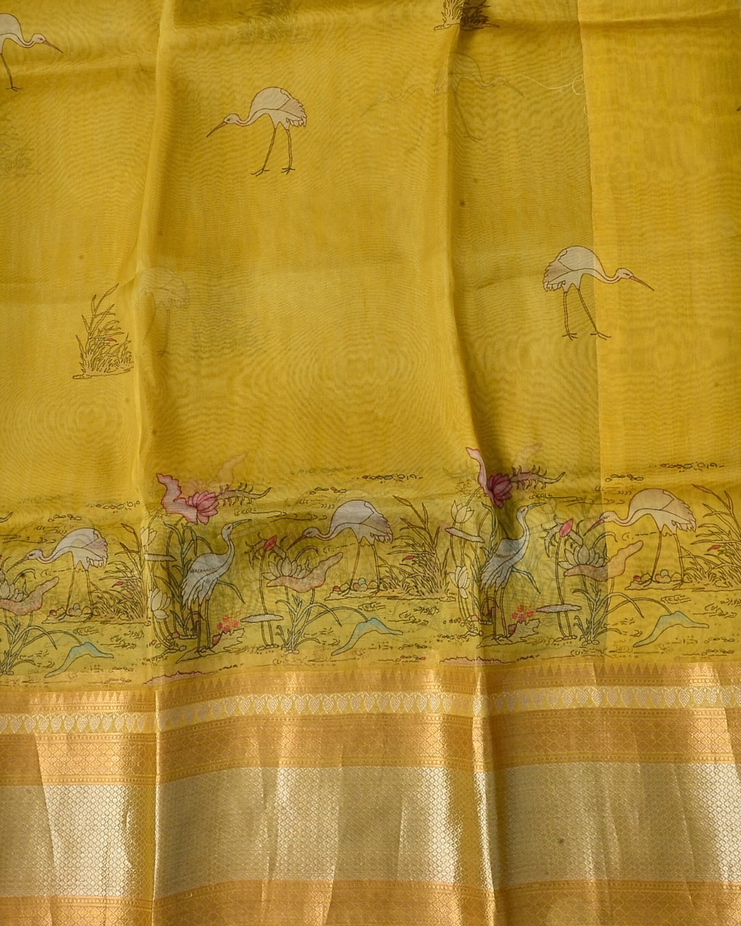 Pure Organza with Zari Border