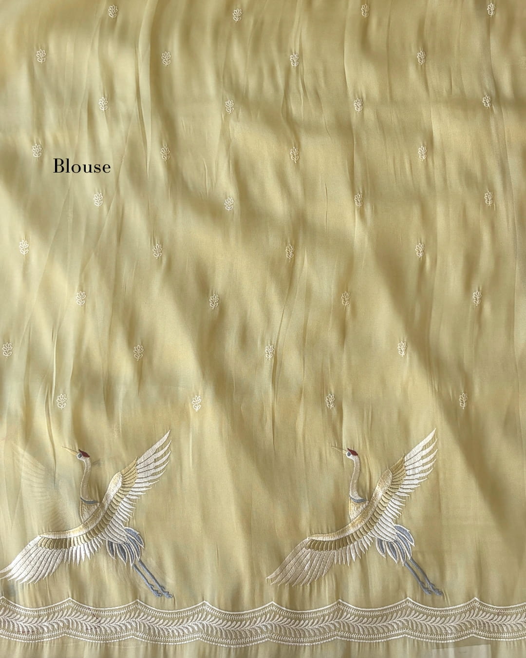 Tissue Saree with Embroidered Motifs