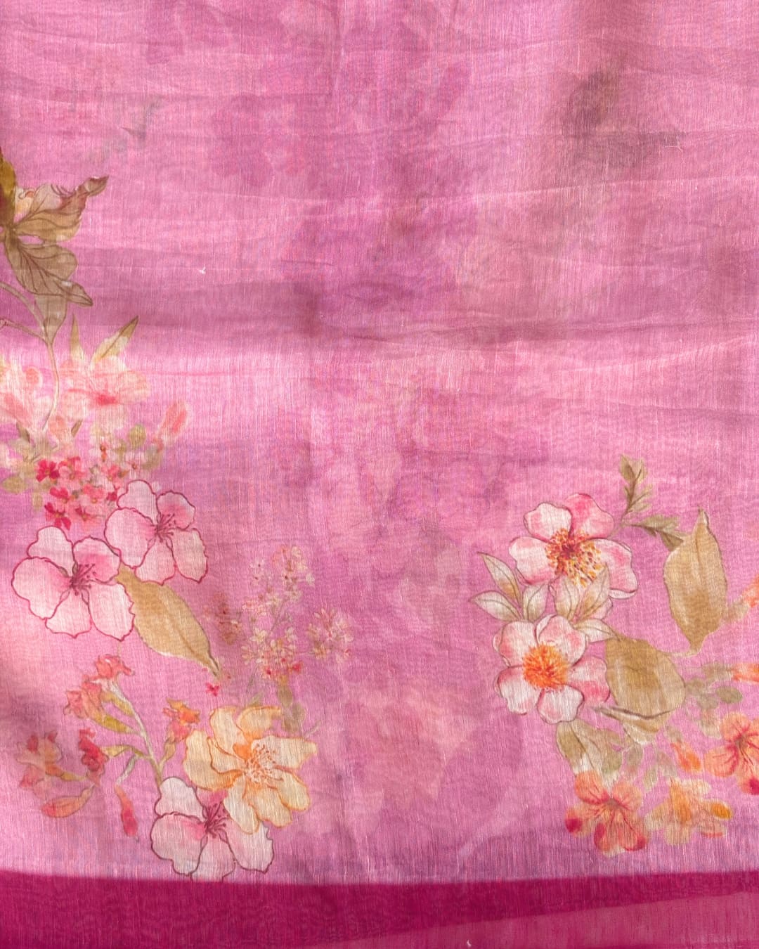 Pure Linen Silk Saree