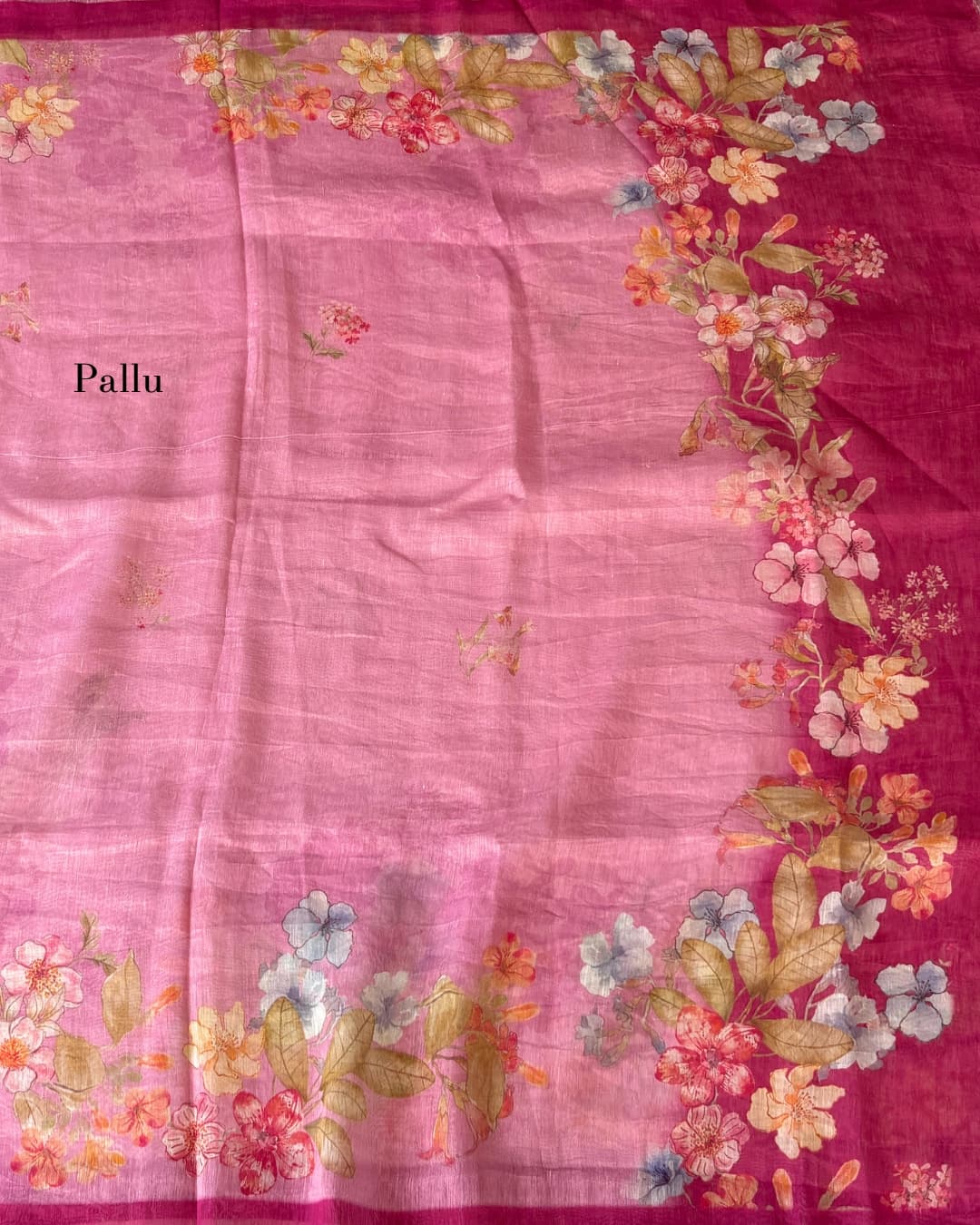 Pure Linen Silk Saree