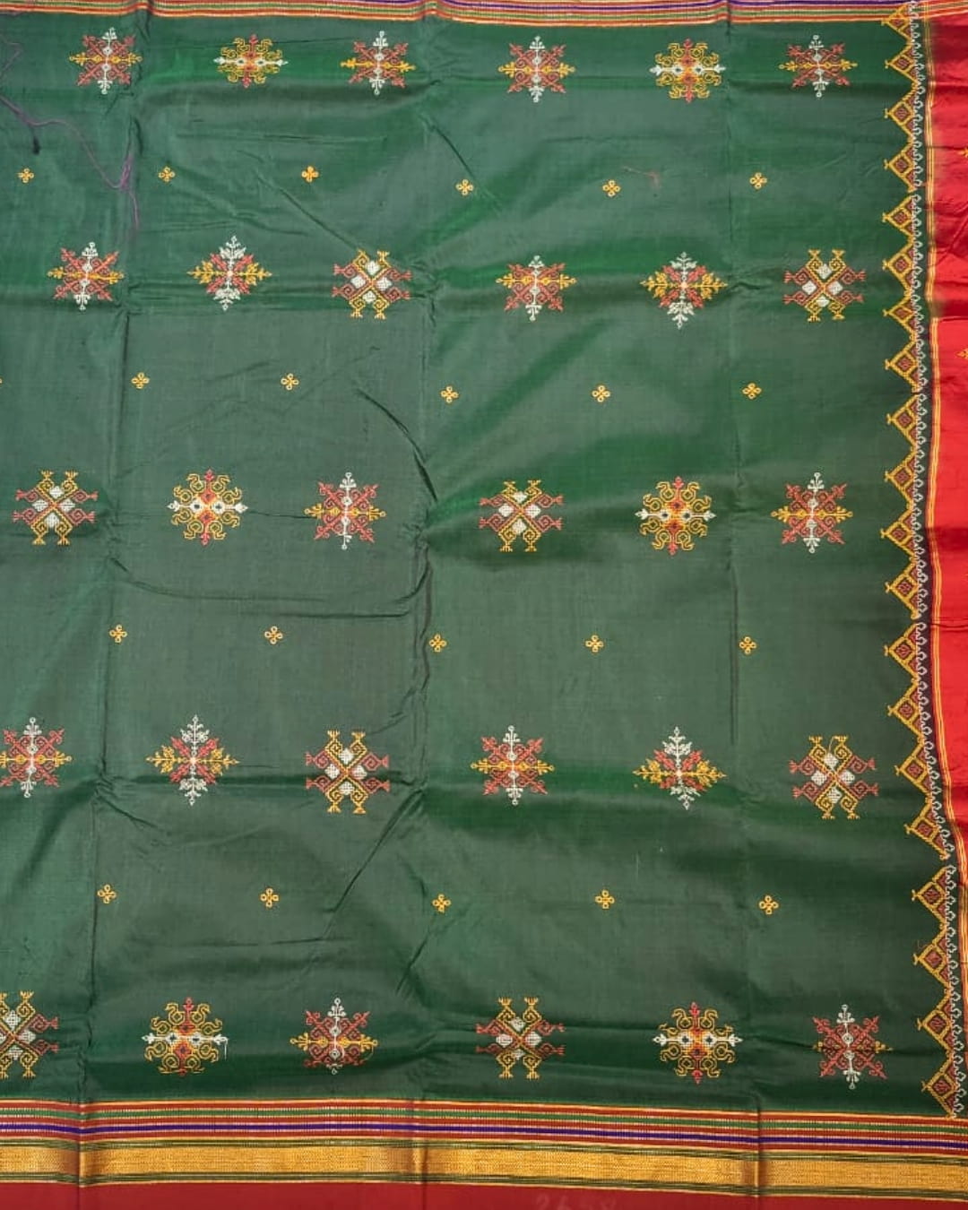 Ilkal Silk Saree with Kasuthi Hand Embroidery