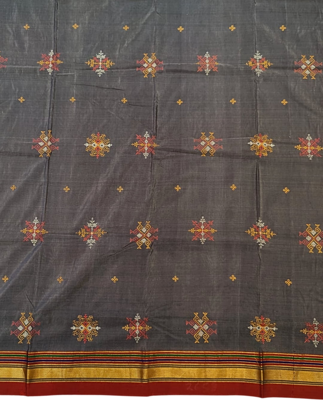 Ilkal Silk Saree with Kasuthi Hand Embroidery