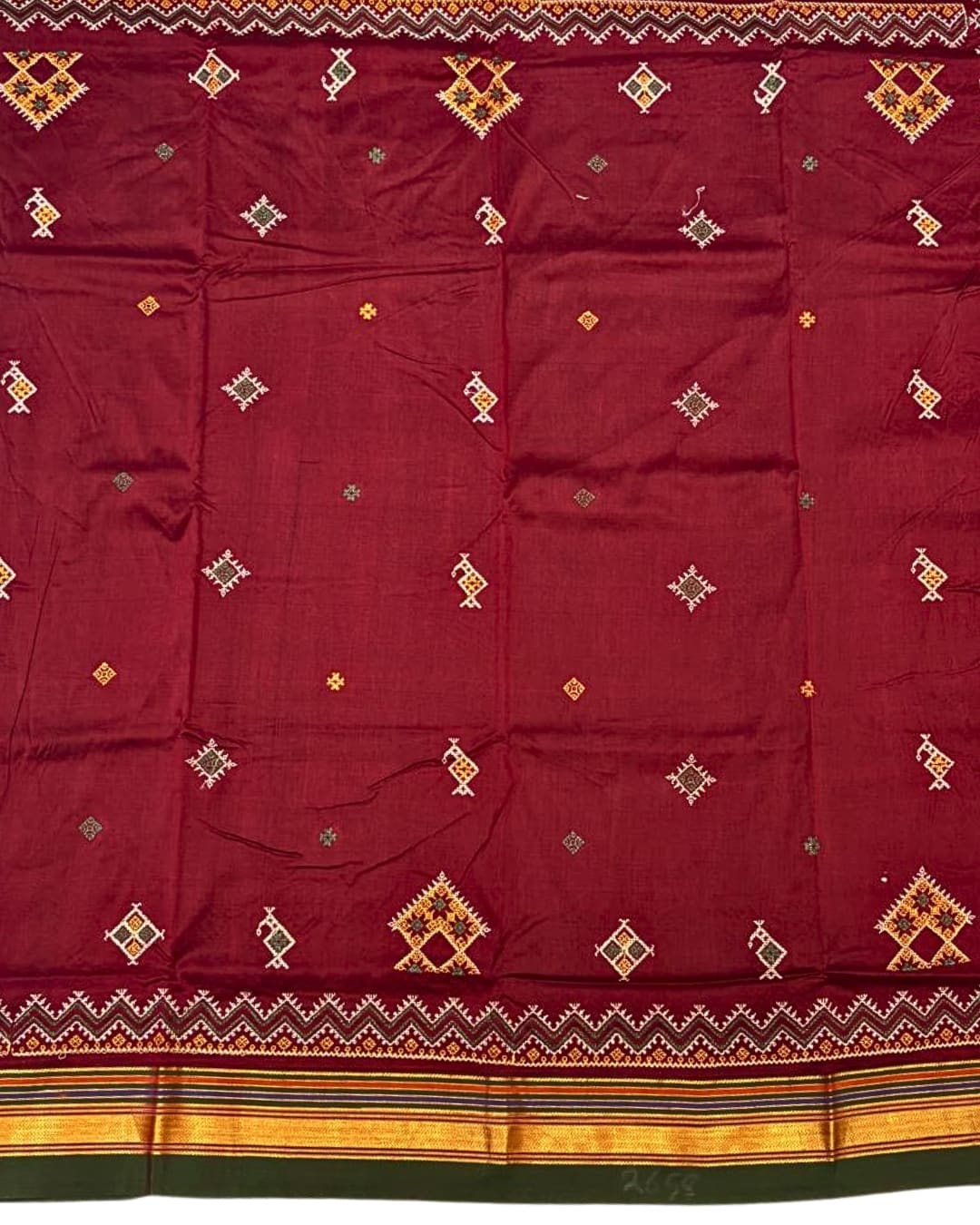 Ilkal Silk Saree with Kasuthi Hand Embroidery