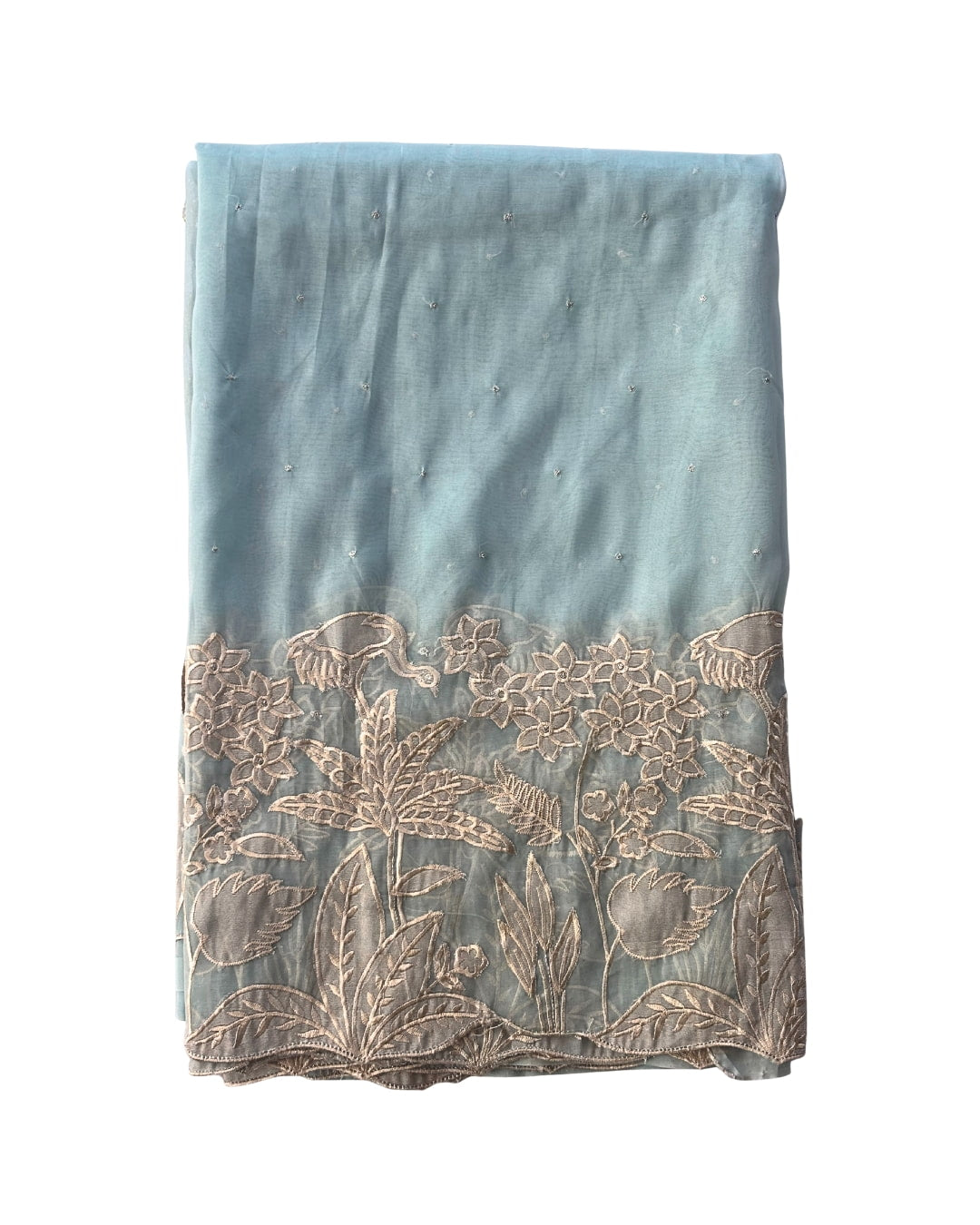 Applique Kora Silk Saree