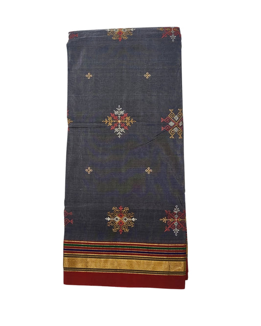 Ilkal Silk Saree with Kasuthi Hand Embroidery
