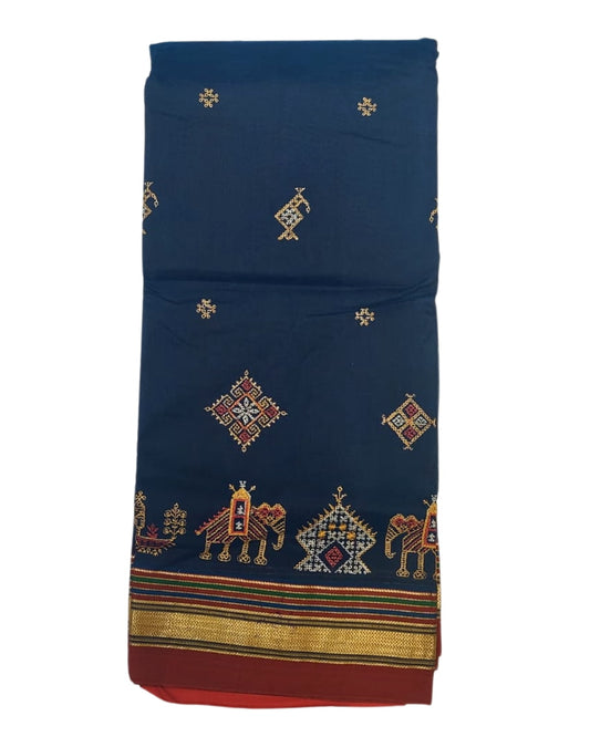 Ilkal Silk Saree with Kasuthi Hand Embroidery