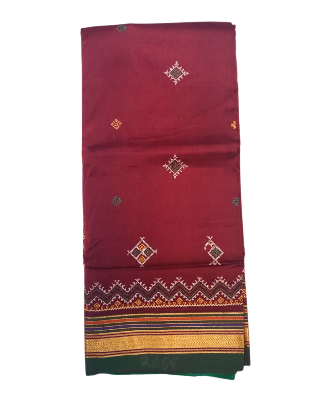 Ilkal Silk Saree with Kasuthi Hand Embroidery
